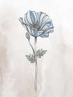 Stone Floral Blues 1 Art Print