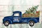 Navy Christmas Truck Art Print