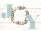 Joy Seashell Wreath Art Print