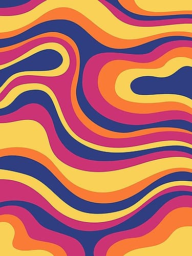 Groovy Swirl Art Print by Kimberly Allen