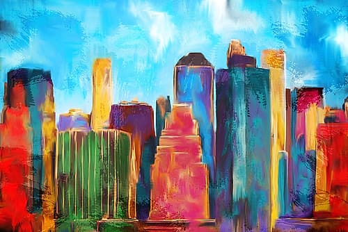 Manhattan Skyline Cityscapes Print