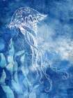 White Sea Creatures 1 Art Print