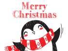 Penguin Christmas 1 Art Print
