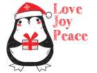 Penguin Christmas 3 Art Print