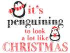 Penguin Christmas 4 Art Print
