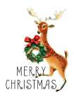 Reindeer Christmas 2 Art Print