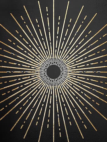 White Gold Burst Art Print