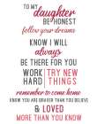 To My Daughter V2 Art Print