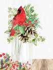 Cardinal Christmas Jar Art Print
