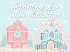 White Christmas Village Art Print