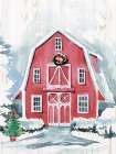 Merry Christmas Barn Art Print