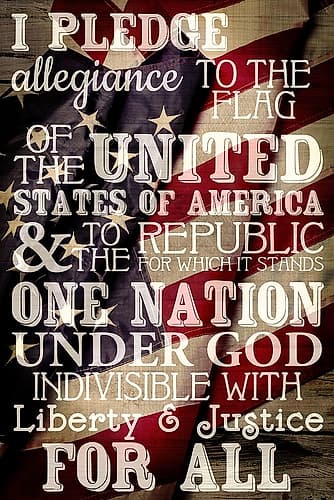 I Pledge Allegiance To The Flag Americana Print