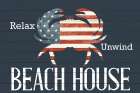 Crab Beach House Art Print