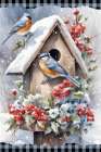 Winter Birdhouse Art Print