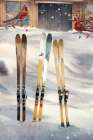 Winter Ski Art Print