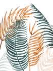 Orange And Green Palms 1 Botanical Print