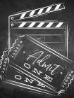 Chalkboard Movie Time 4 Art Print