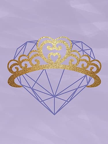 Purple Little Princess 1 Minimalist Print
