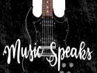 Music Speaks Guitar Art Print
