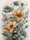 Whimsy Floral Fall 1 Art Print