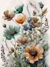 Whimsy Floral Fall 3 Art Print