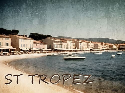 Vintage St Tropez Travel Print