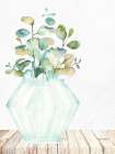 Spring Greens Vase 1 Botanical Print