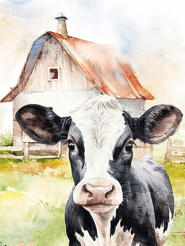 Cow Littles 1 Animals Print