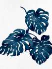 Natural Blue Palms 2 Coastal Print