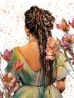 Pressed Portrait Floral 1 Art Print