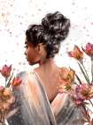 Pressed Portrait Floral 2 Art Print