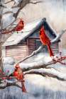 Cardinal Winter Art Print