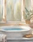 Serenity Bath 2 Bathroom Art Print