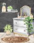Relaxed Greens Bath 2 Bathroom Art Print