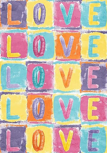 Painted Love Inspirational Print