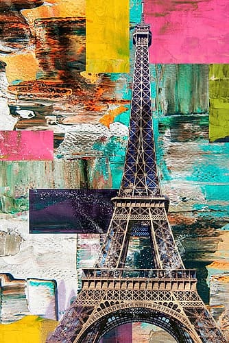Eiffel Paint Art Print