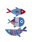 Patriotic Fish 1 Art Print