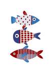 Patriotic Fish 2 Art Print