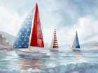 Patriotic Sail Art Print