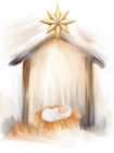 Lying In A Manger Art Print