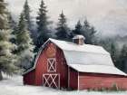 Snow Barn Art Print