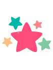 Dream Love 3 Stars Art Print