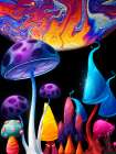 Space Mushroom 1 Art Print