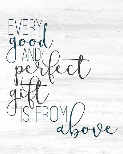 Perfect Gift  Neutral Blue Art Print