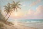 Sunset View Palms Art Print