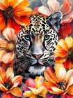 Leopard Floral 1 Art Print