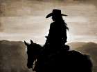 Cowgirl Sunset 2 Art Print