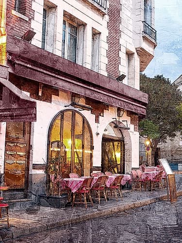 Cafe 1 Art Print