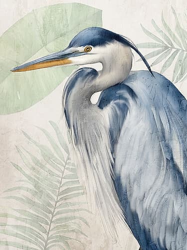 Heron Palms 2 Art Print