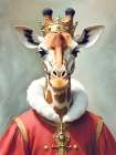 Giraffe King Art Print